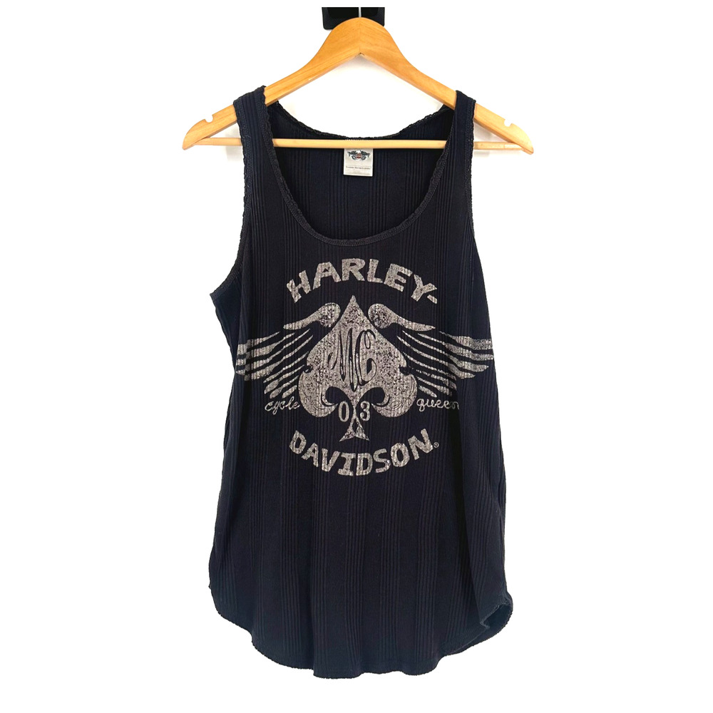 Harley Davidson Tank Top XL? Graphic Cami Ace Of Spades Biker Y2K Americana Y2K